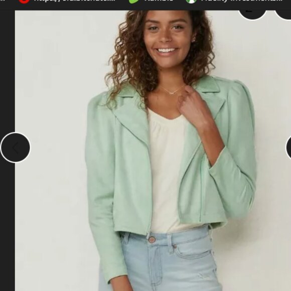 Rhinestone Moto Jacket - One of a Kind - New Large up to 44 Bust jac1 - Picture 1 of 3